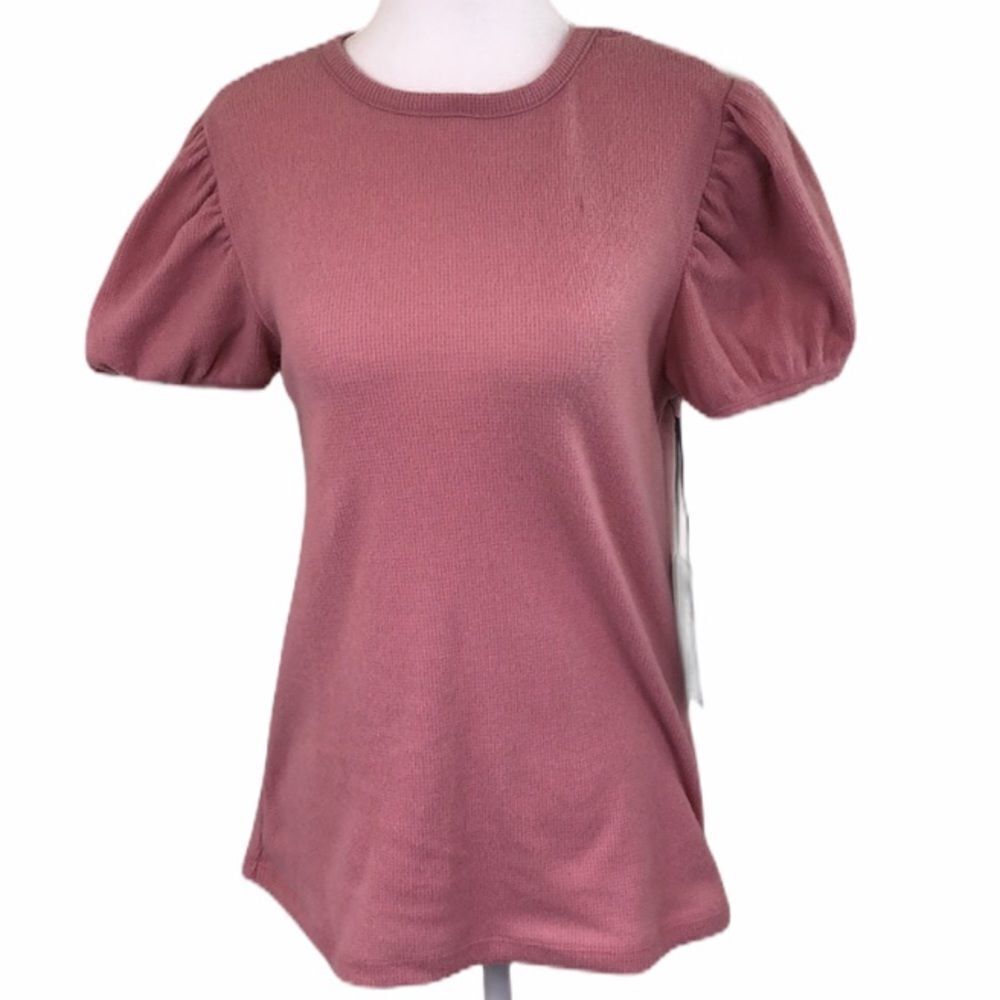 Stargazer Pink Puff Short Sleeve Sweater Size L NWT